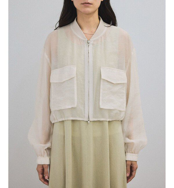 SALON adam et rope'「[25SS]シアークロップドブルゾン 3 / シアーカーディガン」|ブルゾン・スタジャン|