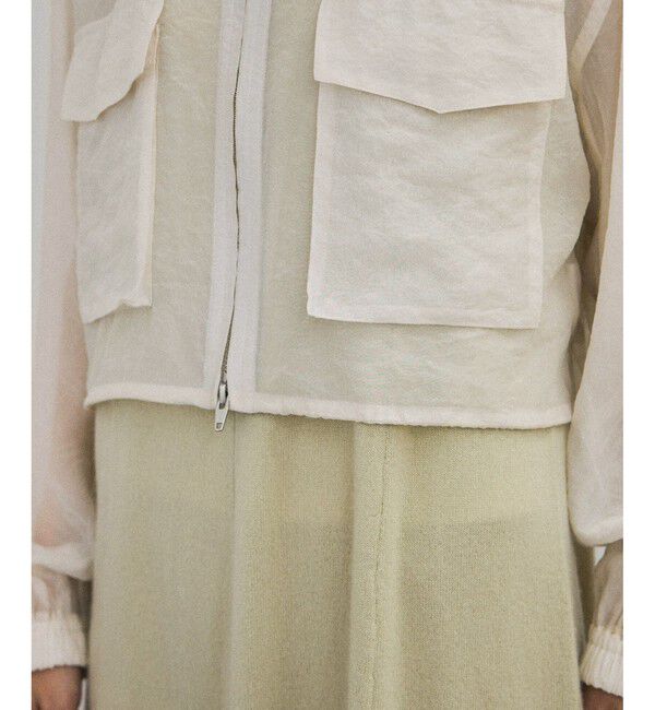 SALON adam et rope'「[25SS]シアークロップドブルゾン 3 / シアーカーディガン」|ブルゾン・スタジャン|