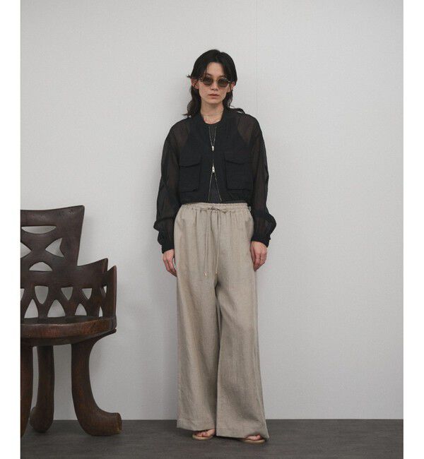 SALON adam et rope'「[25SS]シアークロップドブルゾン 3 / シアーカーディガン」|ブルゾン・スタジャン|