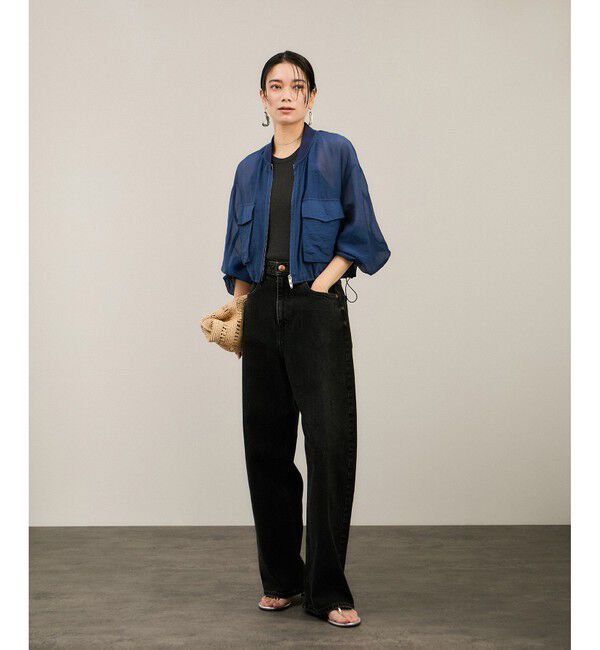 SALON adam et rope'「[25SS]シアークロップドブルゾン 3 / シアーカーディガン」|ブルゾン・スタジャン|