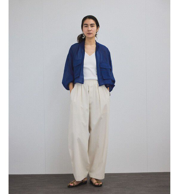 SALON adam et rope'「[25SS]シアークロップドブルゾン 3 / シアーカーディガン」|ブルゾン・スタジャン|