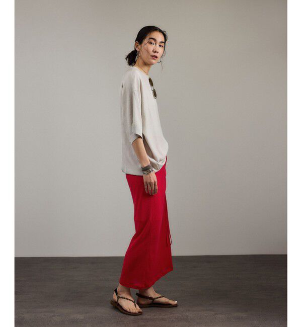 SALON adam et rope'「nu=layerアシンメトリーシャーリングスカート」|スカート|