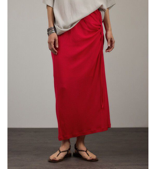 SALON adam et rope'「nu=layerアシンメトリーシャーリングスカート」|スカート|