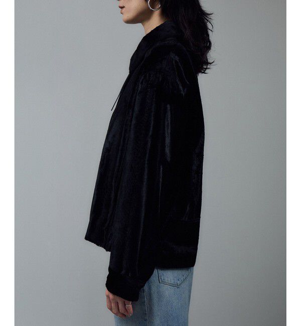 SALON adam et rope'「ポニーヘアーライクジップブルゾン」|ブルゾン・スタジャン|