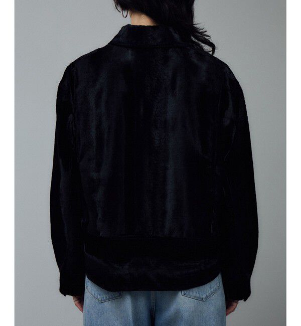 SALON adam et rope'「ポニーヘアーライクジップブルゾン」|ブルゾン・スタジャン|