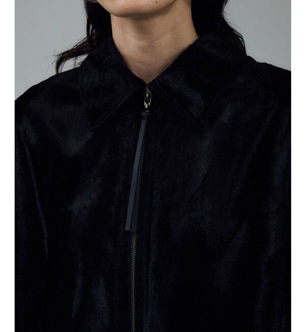 SALON adam et rope'「ポニーヘアーライクジップブルゾン」|ブルゾン・スタジャン|