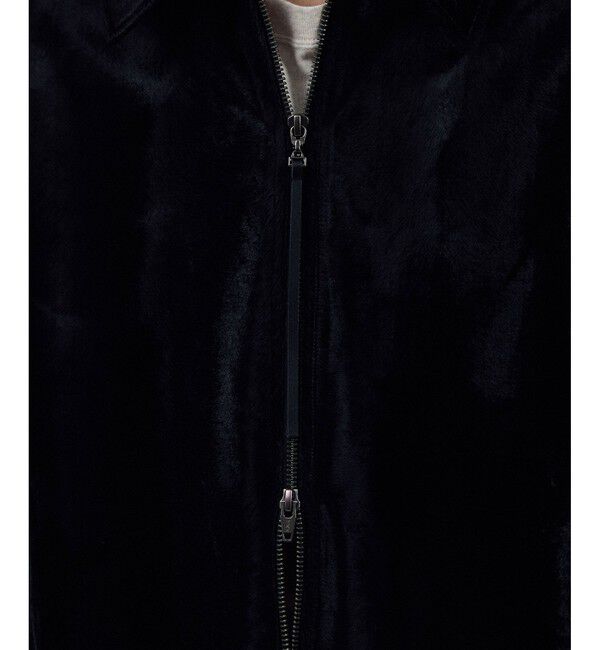 SALON adam et rope'「ポニーヘアーライクジップブルゾン」|ブルゾン・スタジャン|