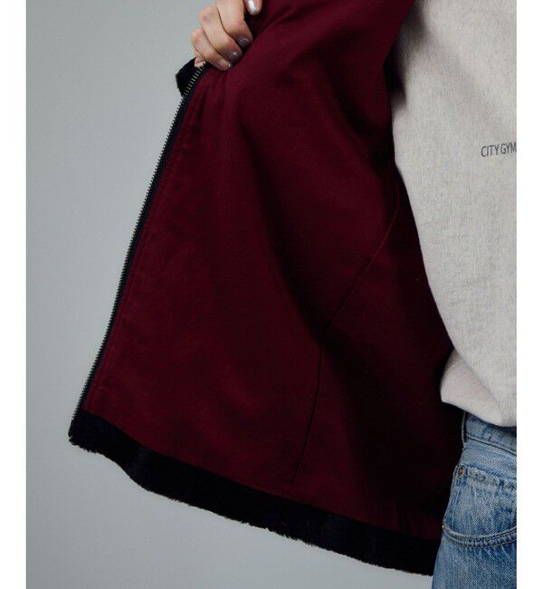 SALON adam et rope'「ポニーヘアーライクジップブルゾン」|ブルゾン・スタジャン|