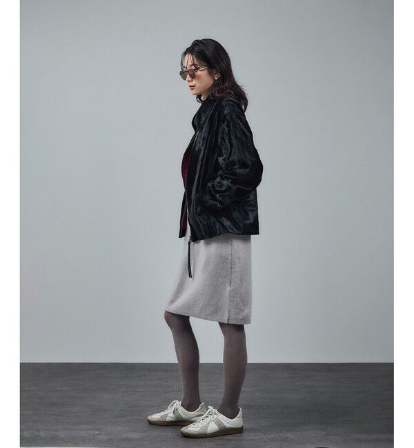 SALON adam et rope'「ポニーヘアーライクジップブルゾン」|ブルゾン・スタジャン|