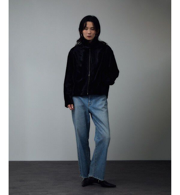 SALON adam et rope'「ポニーヘアーライクジップブルゾン」|ブルゾン・スタジャン|