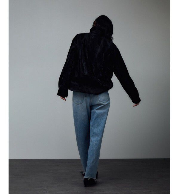 SALON adam et rope'「ポニーヘアーライクジップブルゾン」|ブルゾン・スタジャン|