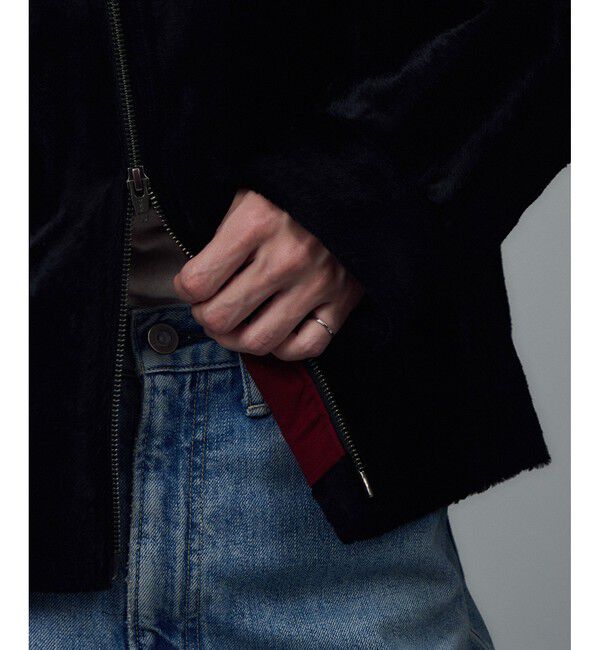 SALON adam et rope'「ポニーヘアーライクジップブルゾン」|ブルゾン・スタジャン|