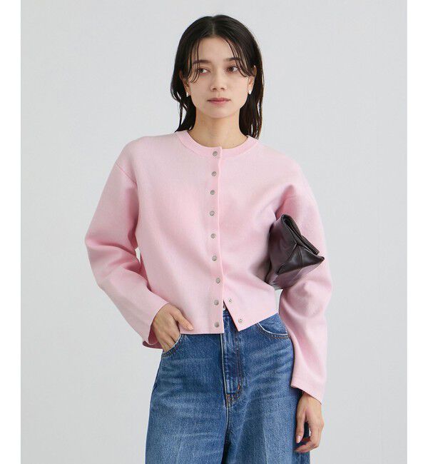 SALON adam et rope'「【WEB限定】ブルジョンボタンクルーネックカーディガン」|カーディガン|