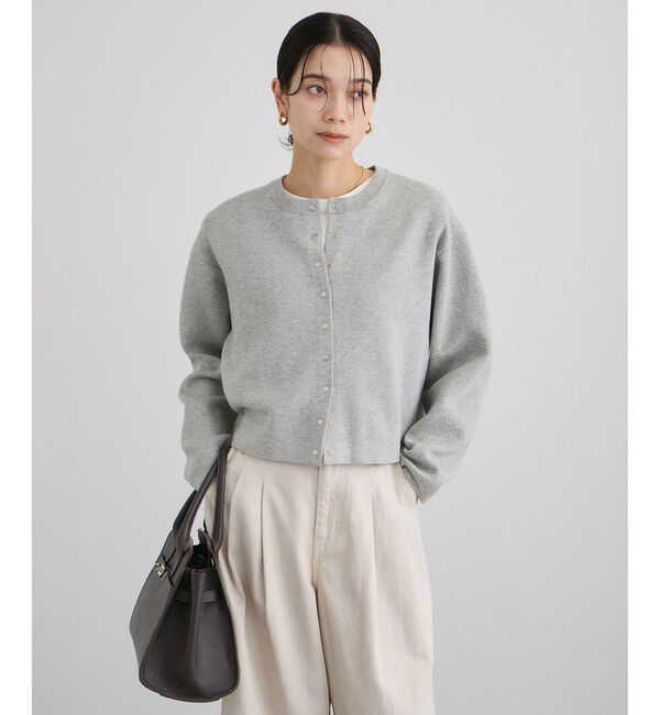 SALON adam et rope'「【WEB限定】ブルジョンボタンクルーネックカーディガン」|カーディガン|