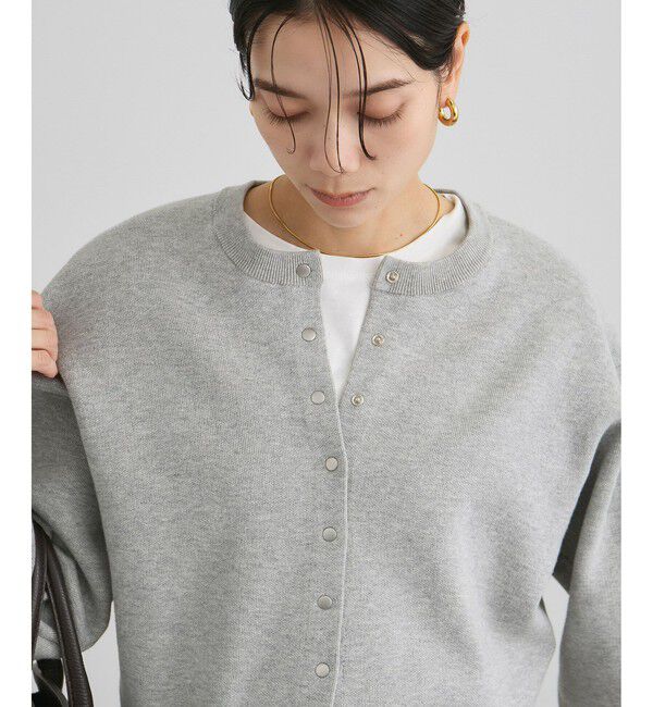 SALON adam et rope'「【WEB限定】ブルジョンボタンクルーネックカーディガン」|カーディガン|