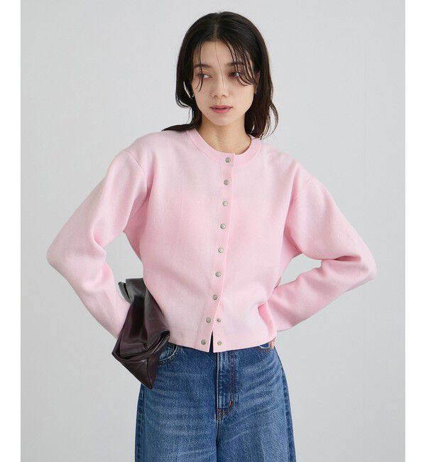 SALON adam et rope'「【WEB限定】ブルジョンボタンクルーネックカーディガン」|カーディガン|