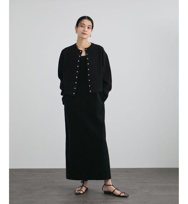 SALON adam et rope'「【WEB限定】ブルジョンボタンクルーネックカーディガン」|カーディガン|