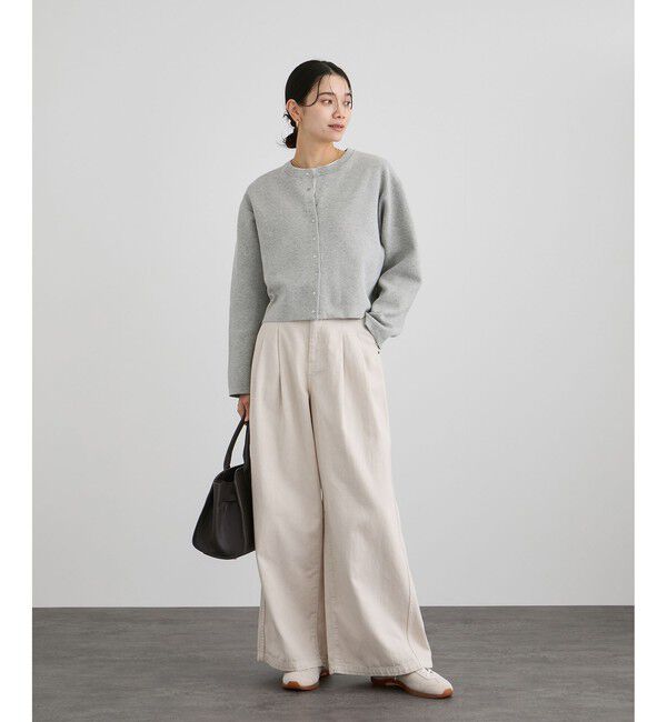 SALON adam et rope'「【WEB限定】ブルジョンボタンクルーネックカーディガン」|カーディガン|