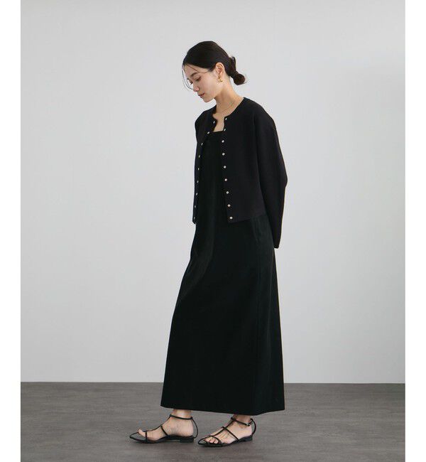 SALON adam et rope'「【WEB限定】ブルジョンボタンクルーネックカーディガン」|カーディガン|