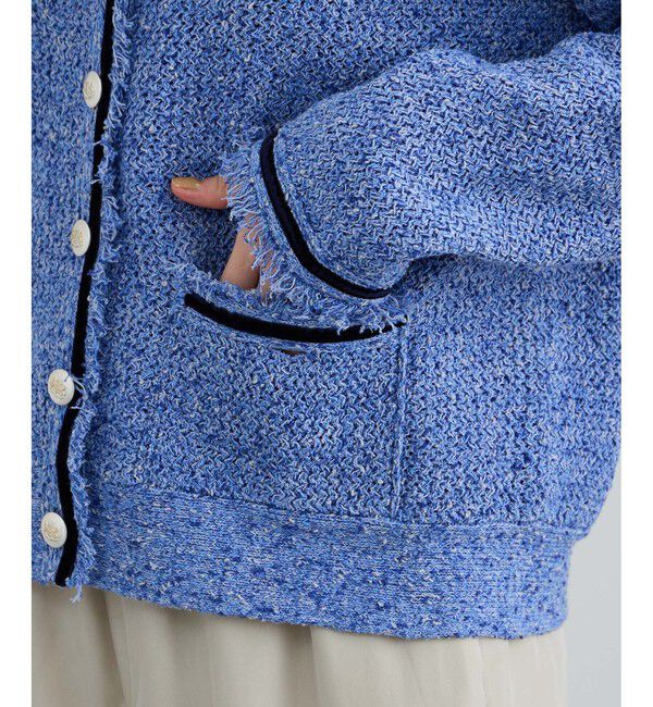 SALON adam et rope'「ツイーディーニットカーディガン」|カーディガン|