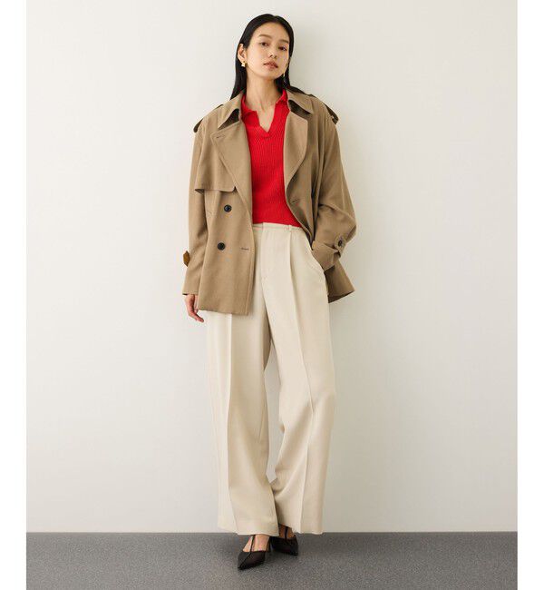 ROPE「【MANTECO(マンテコ)】テンセルウールミドル丈トレンチコート」|トレンチコート|