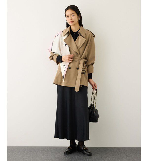 ROPE「【MANTECO(マンテコ)】テンセルウールミドル丈トレンチコート」|トレンチコート|