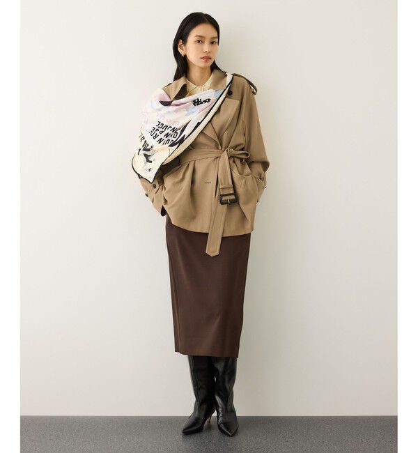 ROPE「【MANTECO(マンテコ)】テンセルウールミドル丈トレンチコート」|トレンチコート|