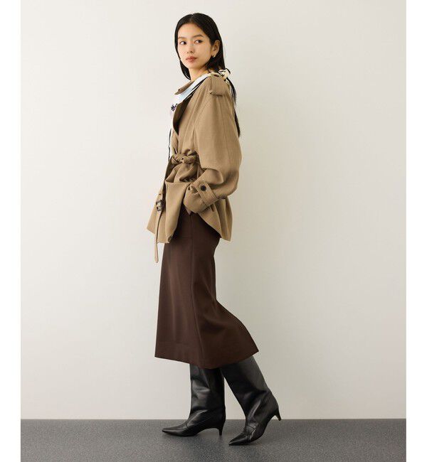 ROPE「【MANTECO(マンテコ)】テンセルウールミドル丈トレンチコート」|トレンチコート|