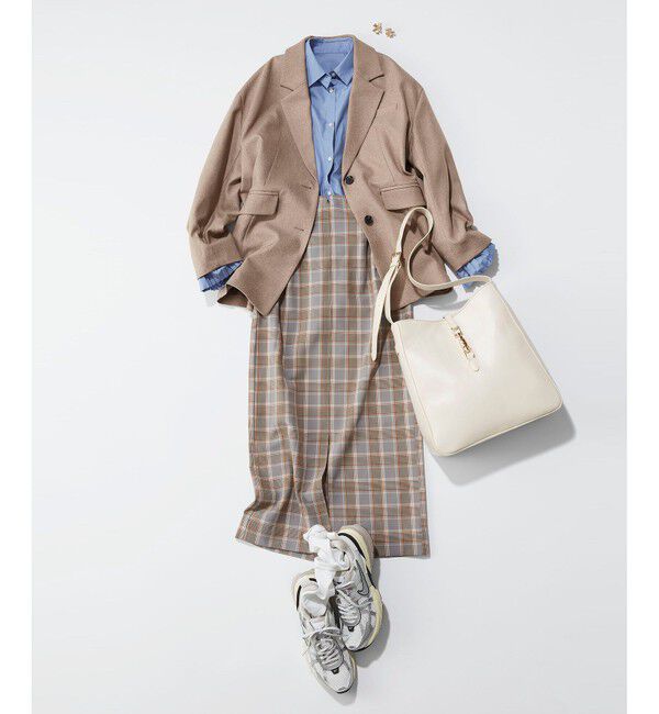 VIS「【美easy】コンフォートツイルウエストデザインIラインスカート【洗える/防シワ/UVケア】」|スカート|