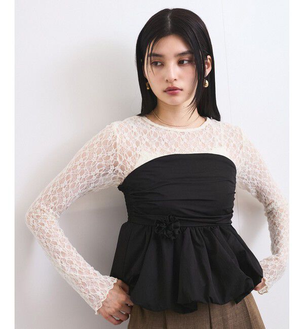 VIS「コサージュ付きバルーンナイロンビスチェ」|その他|