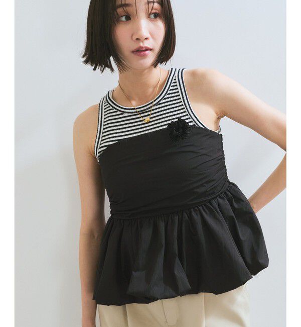 VIS「コサージュ付きバルーンナイロンビスチェ」|その他|