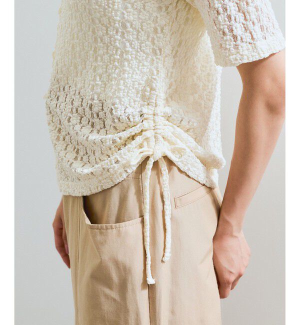 VIS「【WEB/一部店舗限定】裾サイドドロストレースカーディガン」|カーディガン|