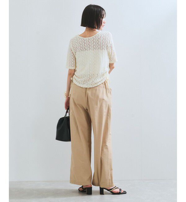 VIS「【WEB/一部店舗限定】裾サイドドロストレースカーディガン」|カーディガン|