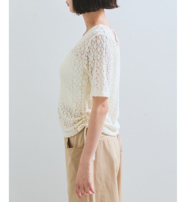 VIS「【WEB/一部店舗限定】裾サイドドロストレースカーディガン」|カーディガン|