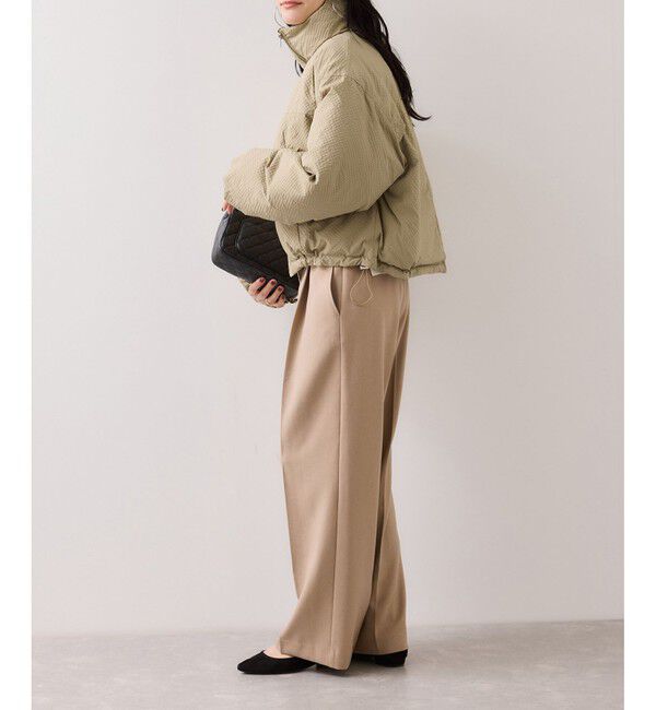 VIS「【WEB限定】軽くてあたたかいパディングショートボリューム中綿ブルゾン」|ブルゾン・スタジャン|