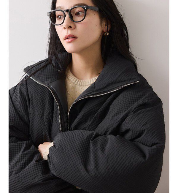 VIS「【WEB限定】軽くてあたたかいパディングショートボリューム中綿ブルゾン」|ブルゾン・スタジャン|