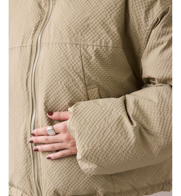 VIS「【WEB限定】軽くてあたたかいパディングショートボリューム中綿ブルゾン」|ブルゾン・スタジャン|