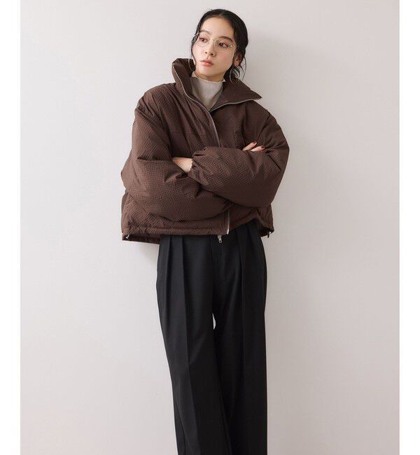 VIS「【WEB限定】軽くてあたたかいパディングショートボリューム中綿ブルゾン」|ブルゾン・スタジャン|