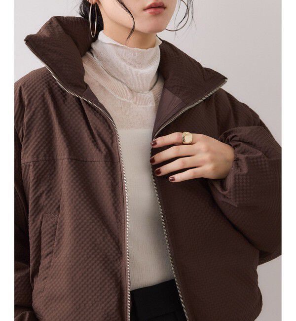 VIS「【WEB限定】軽くてあたたかいパディングショートボリューム中綿ブルゾン」|ブルゾン・スタジャン|