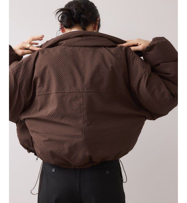 VIS「【WEB限定】軽くてあたたかいパディングショートボリューム中綿ブルゾン」|ブルゾン・スタジャン|