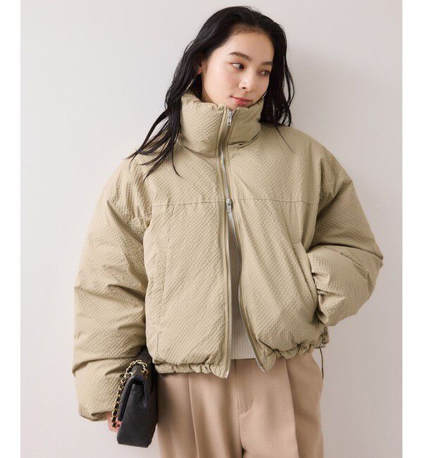 VIS「【WEB限定】軽くてあたたかいパディングショートボリューム中綿ブルゾン」|ブルゾン・スタジャン|