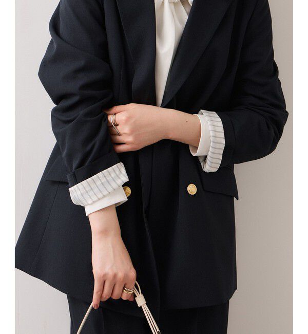 VIS「【美easy】コンフォート金ボタンジャケット/イージーケア・UVケア・セットアップ対応」|テーラードジャケット|