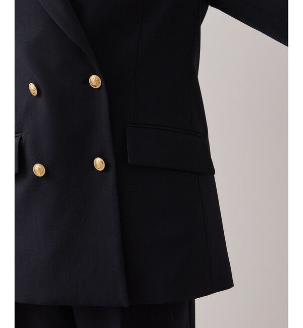 VIS「【美easy】コンフォート金ボタンジャケット/イージーケア・UVケア・セットアップ対応」|テーラードジャケット|