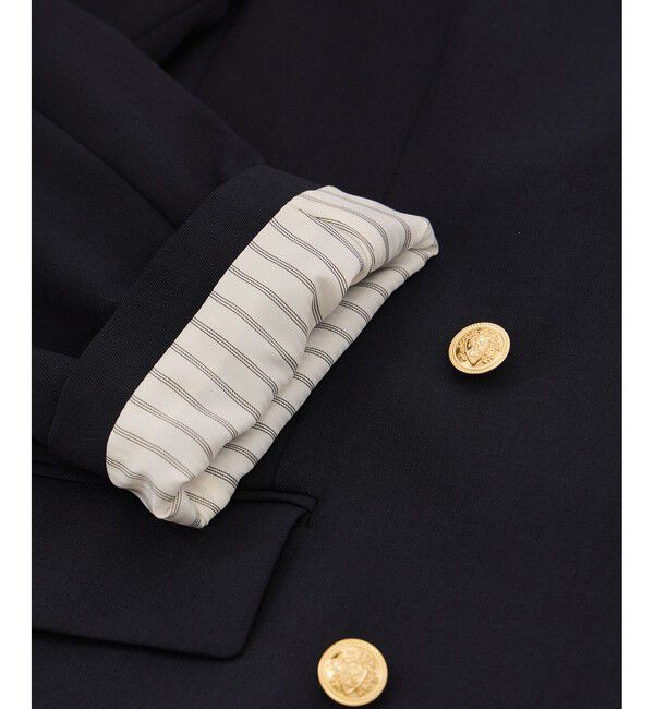 VIS「【美easy】コンフォート金ボタンジャケット/イージーケア・UVケア・セットアップ対応」|テーラードジャケット|