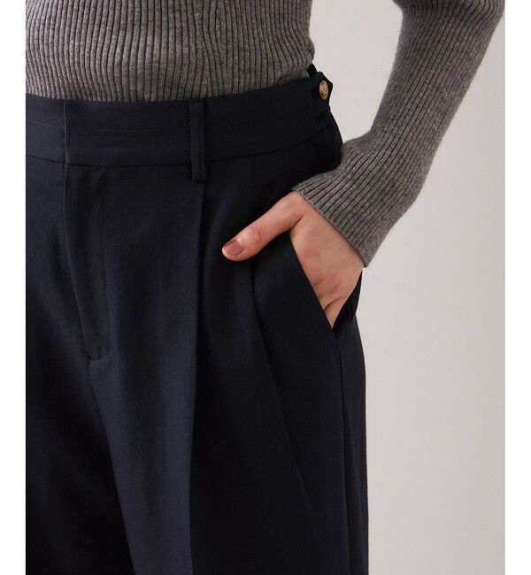 VIS「【美easy】コンフォートストレートワイドパンツ/イージーケア・UVケア・セットアップ対応」|チノ|