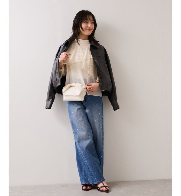 VIS「アウトポケット合皮ブルゾン」|ブルゾン・スタジャン|