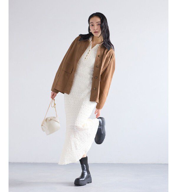 VIS「バイカラー衿カバーオール」|その他|