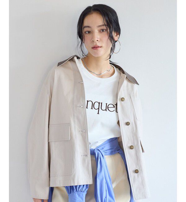 VIS「バイカラー衿カバーオール」|その他|