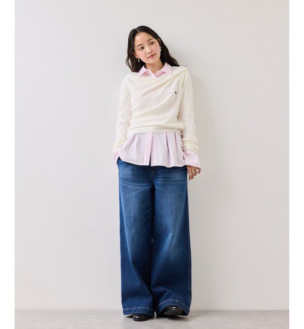 VIS「【POLO BCS】ケーブルドレープトップス/WEB限定カラー」|ニット・セーター|