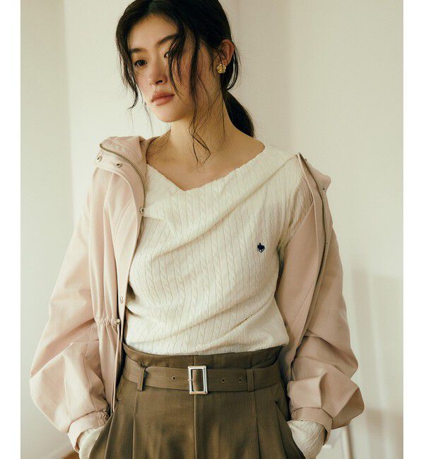 VIS「【POLO BCS】ケーブルドレープトップス/WEB限定カラー」|ニット・セーター|